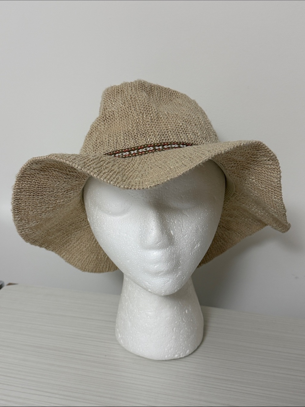 Carve Designs Natural Beige Sun Hat with Woven Band